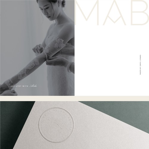 Elegant, romantic, and timeless logo and brand color palette for  a full service beauty brand specialized in makeup and hair artistry  for authentic and luxurious Hawaiian weddings.