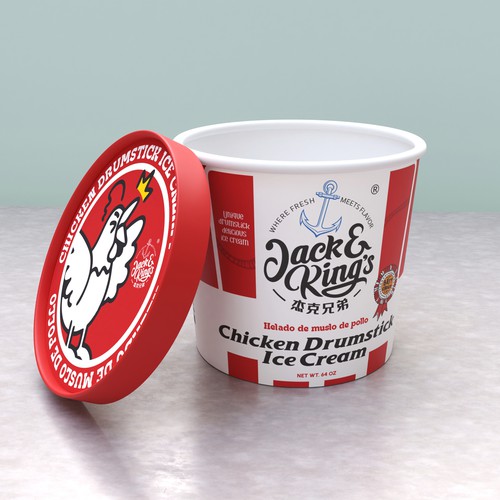 KFC-style Bucket Package for Chicken Drumstick Ice Cream