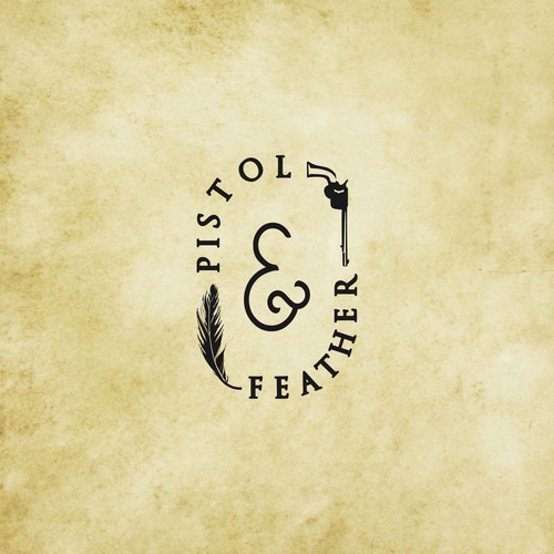 pistol & feather logo