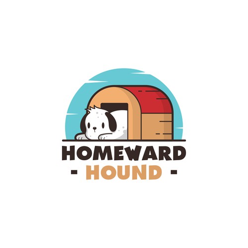 Fun and playful puppy logo