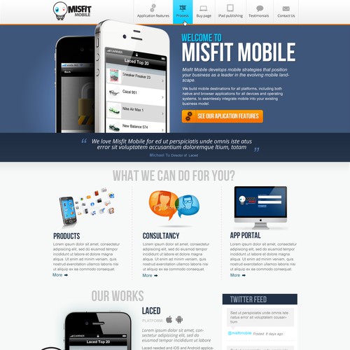 Help www.misfitmobile.com.au with a new website design