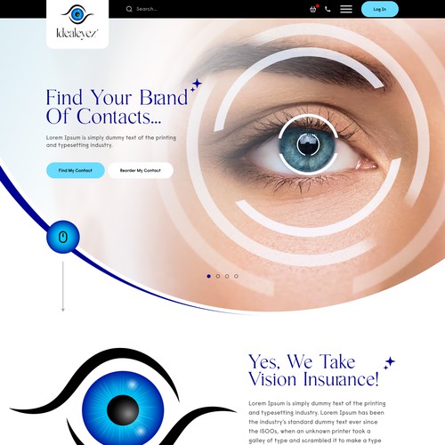 Idealeyes - Eyes Lens Wesbite Design