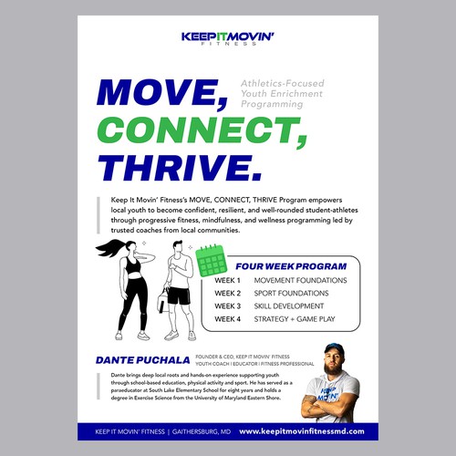 clean and simple poster for fitness program