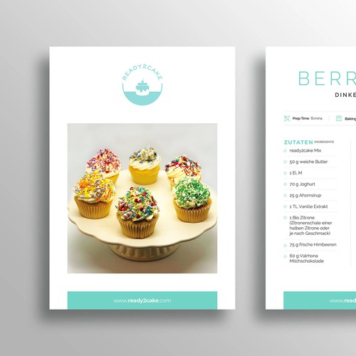 Recipe Card Template for Cupcakes & Cakes