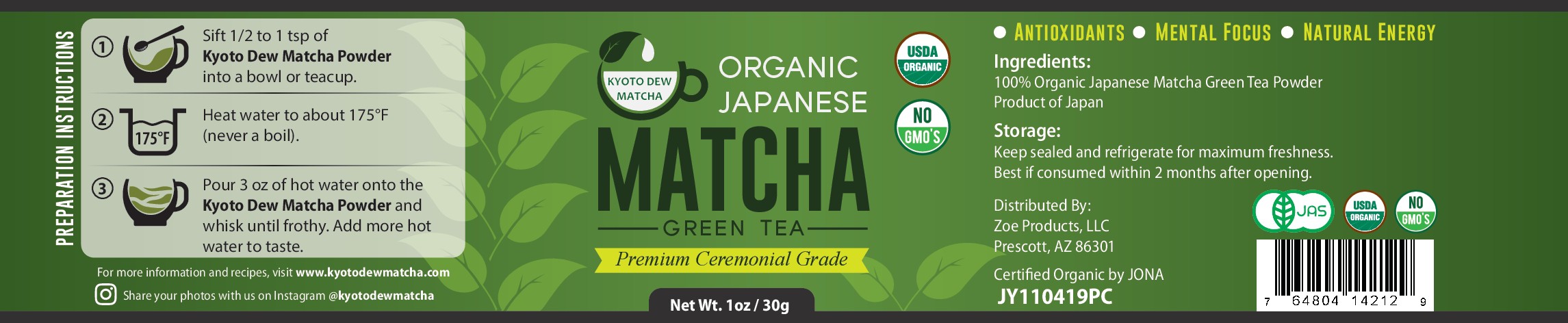 Create a eye catching Brand New Product Label for Green Tea Matcha