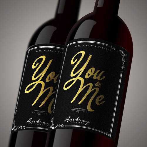 Wedding bottle design