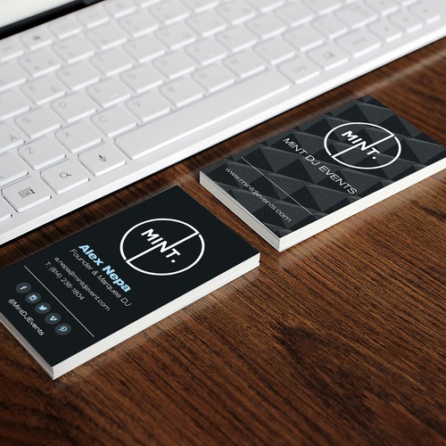 Business Card & Branding Design for Mint DJ Events