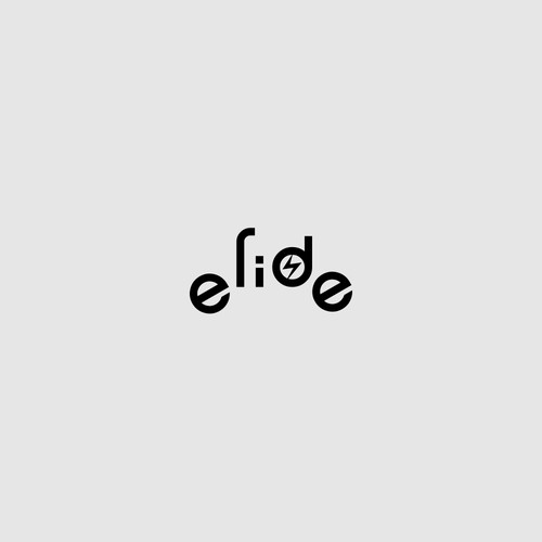 Cool wordmark for electric two wheeler: e-ride