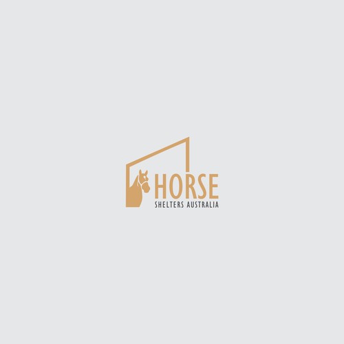Create Elegant yet Rustic Logo for 'Horse Shelters Australia'
