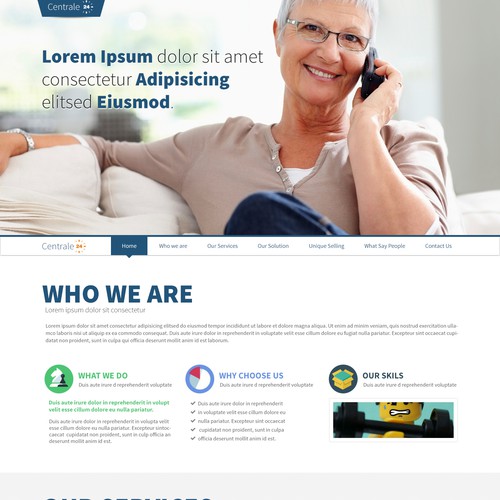 Stunning one-page website for a high-tech & innovative healthcare liaison