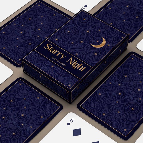Starry night card deck