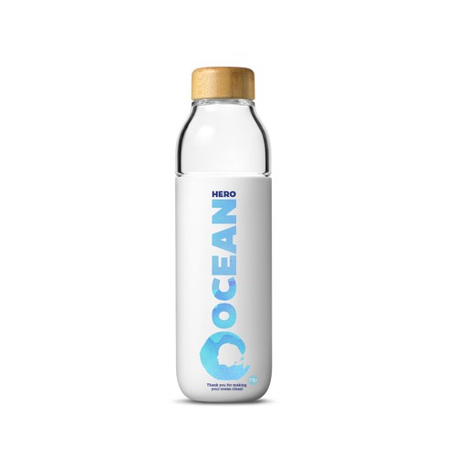 Creative glass bottle design to reduce plastic bottle usage