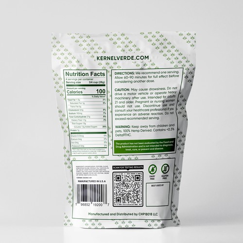 Bag Design for Kernel Verde,Product packaging design