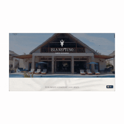 Bespoke Brand Website for Isla Neptuno's Mexico Resort