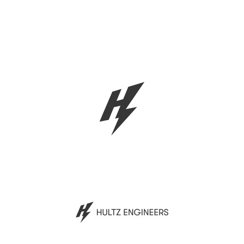 H letter logo with boltz