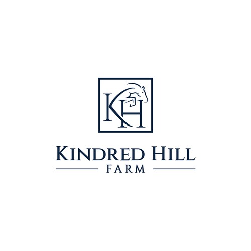 Classic and stylish logo for Kindred Hill Farm