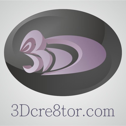 3D, negative spacing, medern logo desing for a 3D print forum.