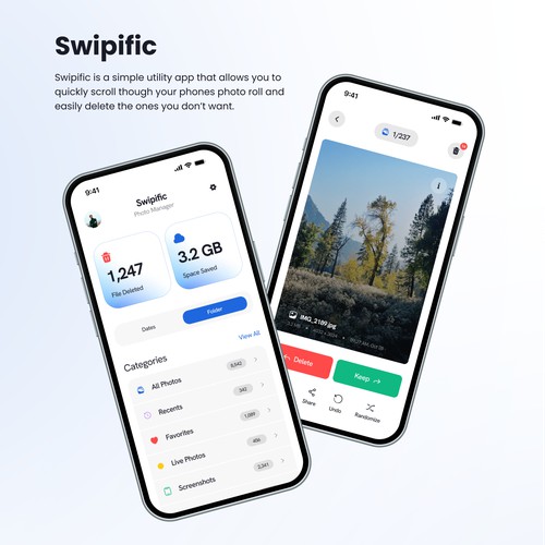 Photo Cleanup & Organizer App – Dark UI