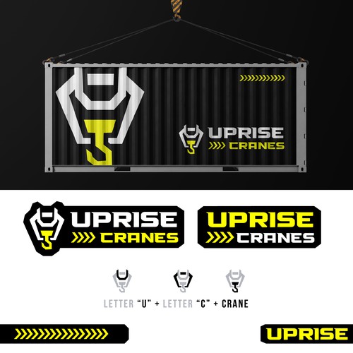 Simple logo concept for uprise cranes