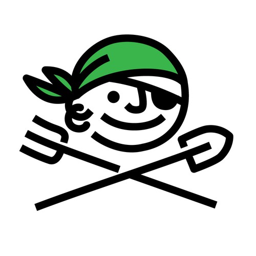 Vegetarian Pirate for Guerilla Gardening Movement.