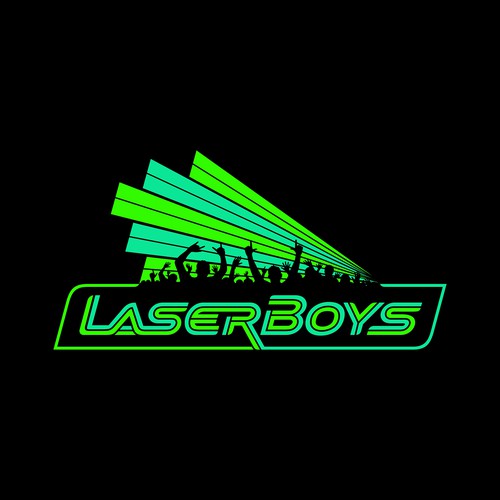 Upbeat design logo for laser show company.