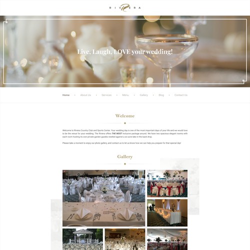 Riviera Country Club Landing page