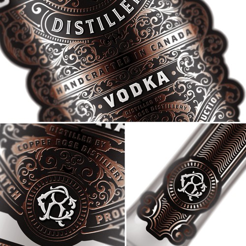 Copper Rose Distillery - Vodka label