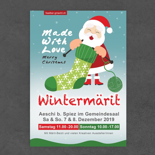 Flyer for a Christmas market.