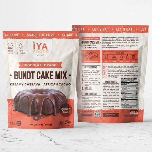 Fresh packaging redesign for Cake mix 