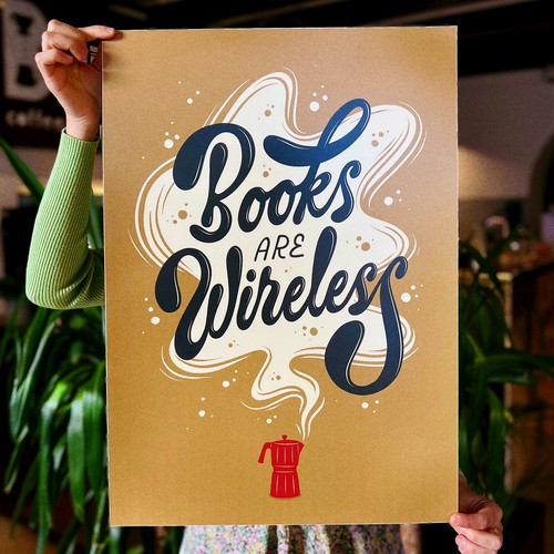 Books are Wireless Poster 