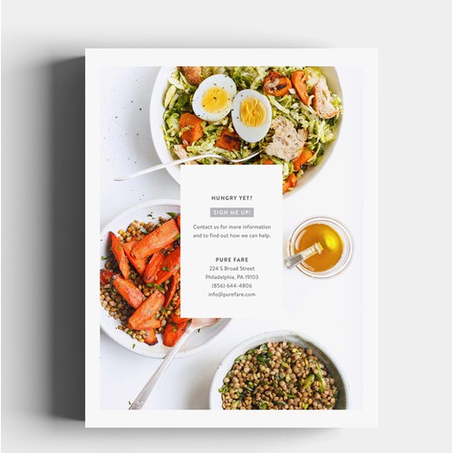 Clean minimal catering booklet