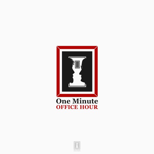 ONE MINUTE OFFICE HOUR logo concept.