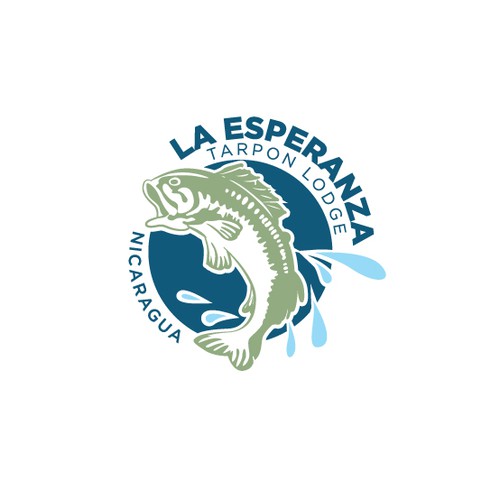 Create a rustic, luxury Logo for La Esperanza Tarpon Lodge