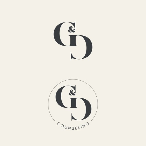 Typography centered branding with a focus on the letter "G"