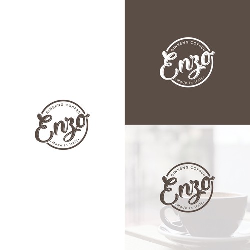 Emblem logo design for coffee supstitute