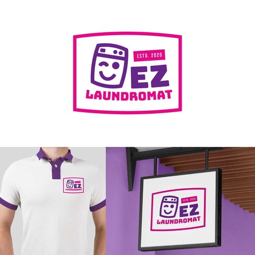 fun and inviting logo for a laundromat