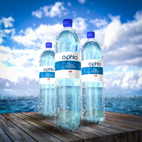Ophlo Water Render + Label design