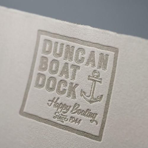 Vintage boat dock logo