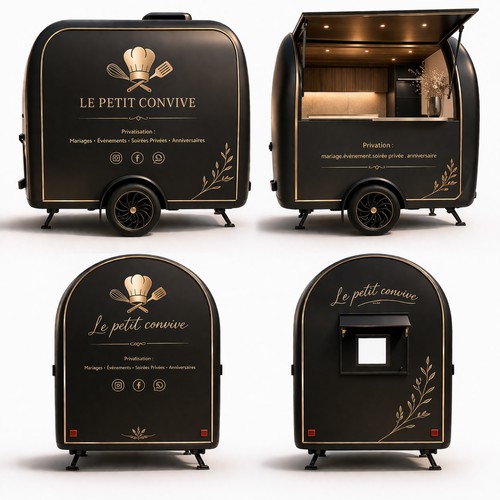 Elegant Food Truck Wrap Design for Luxury Catering Brand