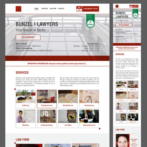 Bunxel I Lawyers - Web Design