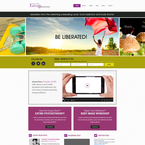 wordpress design for center for eating recovery