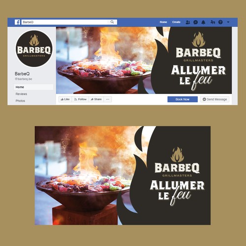 Facebook cover design for bbq restaurant