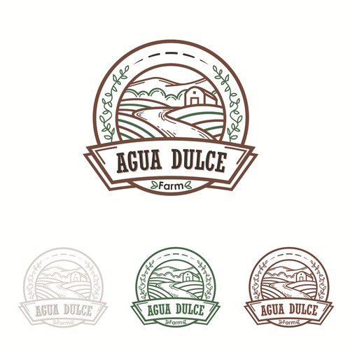 Logo concept for agua dulce farm
