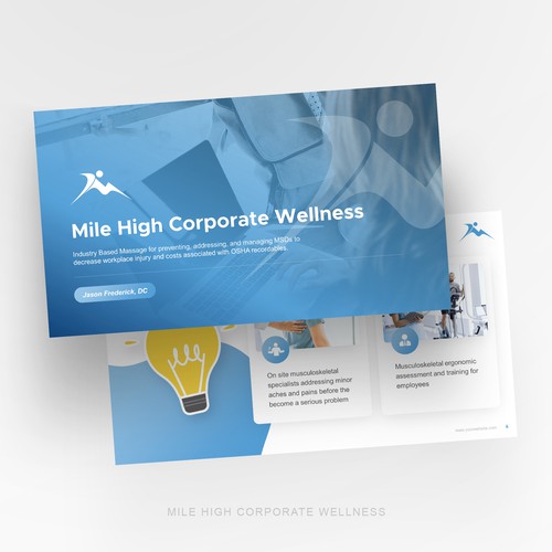 Fitness & wellness corporate presentation design