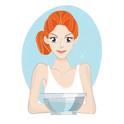 Woman Illustration for skincare product