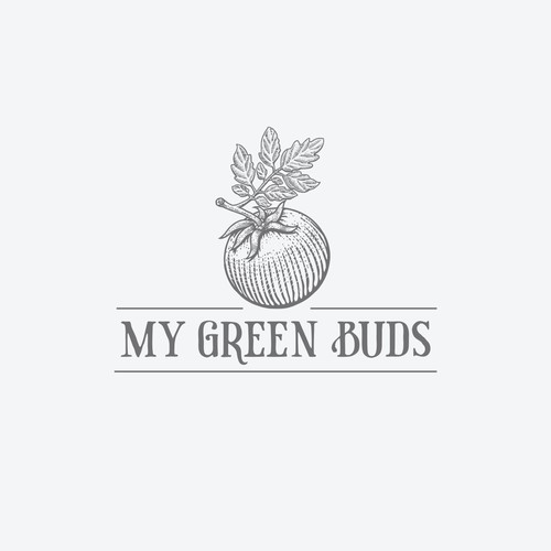 Sketchy logo for a gardening lady.