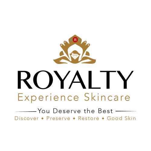 Rich, regal logo for high-end skin care company