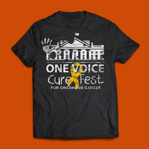 Creative t-shirt design for childhood cancer awareness walk