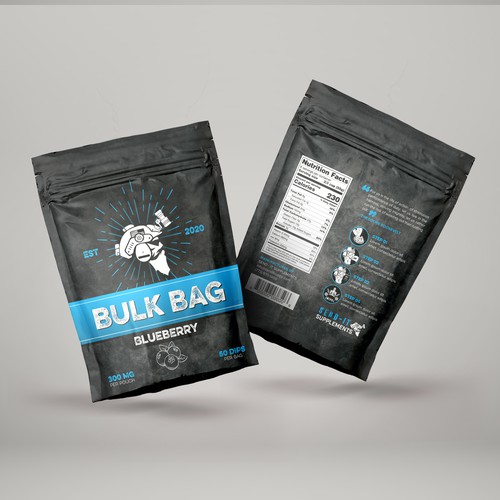 Blueberry Supplements Stand Up Pouch