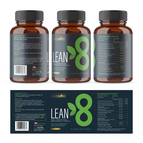 Lean Body Composition label Design